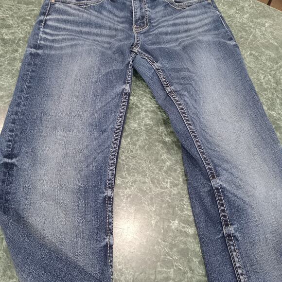 BKE Buckle Stella Jeans Womens 28 Distressed Denim Mid Rise Straight Frayed Leg - Picture 3 of 14